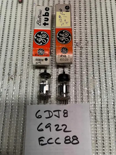 6922/ 6DJ8/ECC88 Vacuum tubes NOS GE Match pair, View more