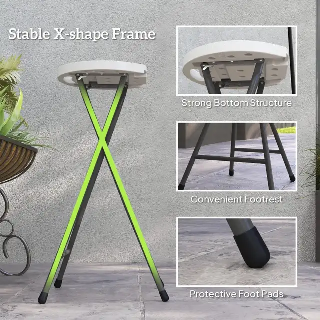 29"H Folding Outdoor Bar Stool in Chairs & Recliners in Markham / York Region - Image 7