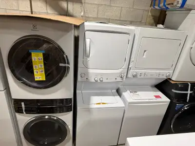 GE 27" Electric White 4.4 cu. ft. Washer and 5.9 cu. ft. Dryer, View more