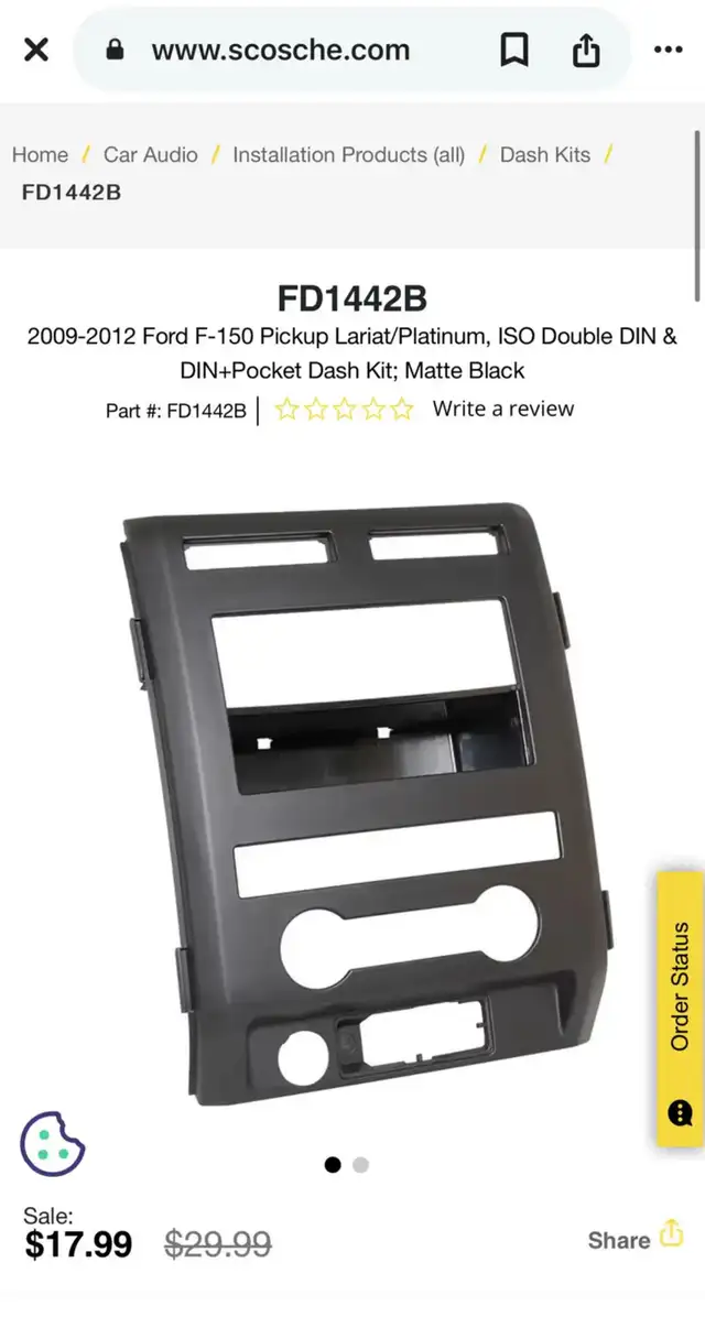 Ford F-150 Dash Radio Install Kit in Other in Hamilton - Image 3
