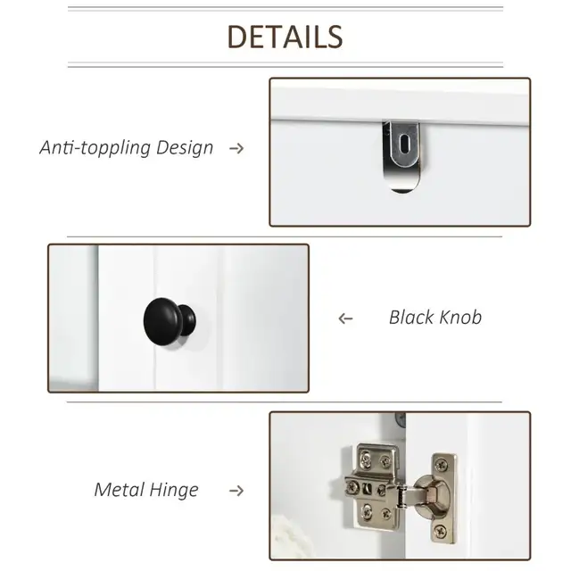 Tall Medicine Cabinet, Freestanding Bathroom Storage Cabinet wit in Bathwares in Markham / York Region - Image 7