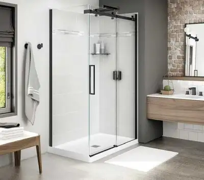 MAAX Halo Corner Shower Door & Glass Return Panel, View more