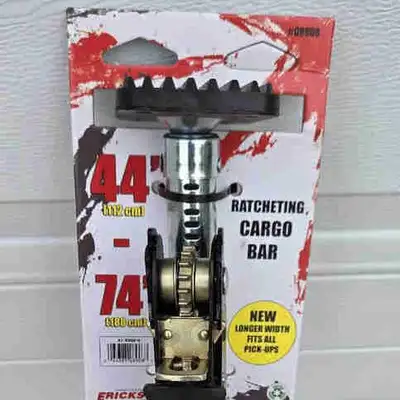 Secure your cargo with this new Erickson Ratcheting Cargo Bar, expandable from 44 to 74 inches, ensu...