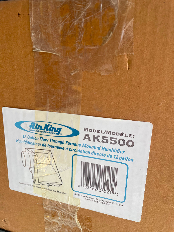 Air King 12 Gallon Flow Through Humidifier Kit Model # AK5500 in Heating, Cooling & Air in London