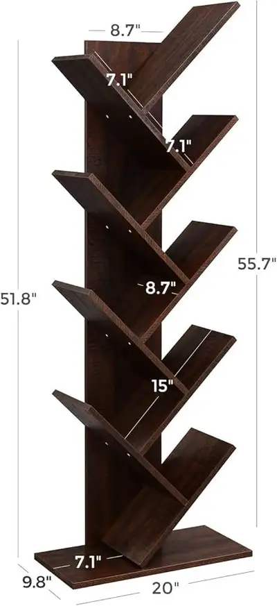 8-Tier tree Book Tree, Small Bookshelf , View more