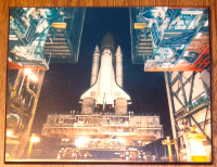 NASA Atlantis on Launch Pad Laminated Photo 1990s #CIP1007A EX+