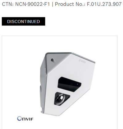 BOSCH NCN-90022-F1 Corner Camera 1.5MP 121deg IP65 940nm IR, View more