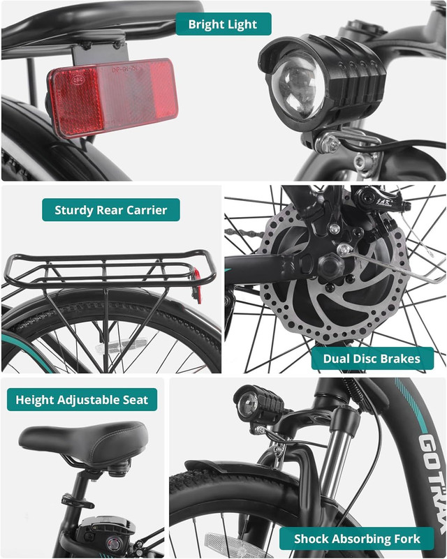 GOTRAX Electric Bike 26" in Road in Ottawa - Image 2