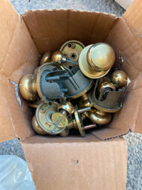 Gold door knobs, hinges and hand rail clips