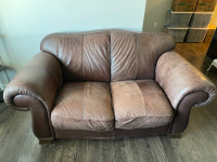 Leather Love seat and couch 