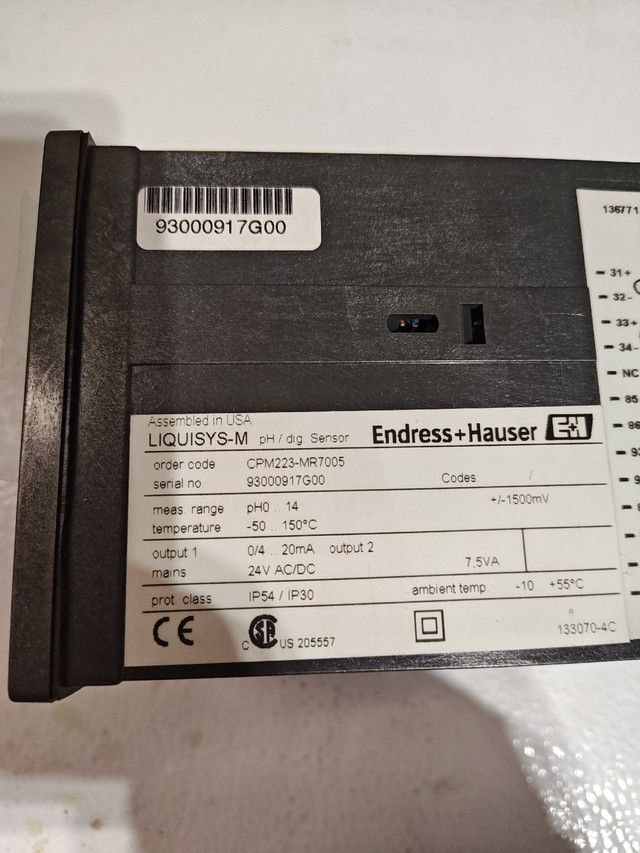 ENDRESS+HAUSER LIQUISYS-M CONTROLLER CPM223-MR7005 - 0/4, 20mA in Other Business & Industrial in Markham / York Region - Image 4