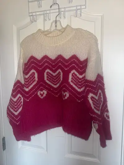 Cute Heart Knit Sweater - Size S, View more