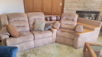 Couch set, corner piece, sofa bed