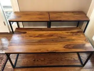 Coffee & 2 End Tables - Urban Barn - Crosby Collection in Coffee Tables in Ottawa - Image 3