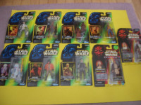 (8) STAR WARS POTF GREEN CARD AND EPISODE ONE FIGURES