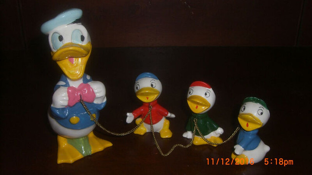 1950's Walt Disney WD48 Donald Duck with Nephews Figurine in Arts & Collectibles in Sunshine Coast