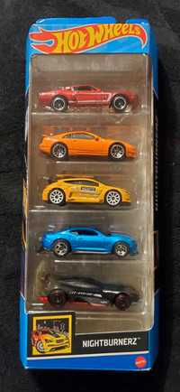 2024 Hot Wheels Nightburnerz 5 Pack $30 CAD