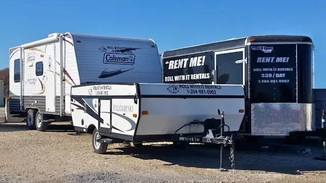 Roll With it Rentals Enclosed motorcycle and campers for Rent. in Cargo & Utility Trailers in Winnipeg - Image 9