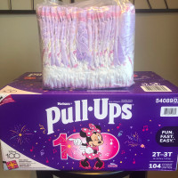 Sealed Box + Bag of Girl’s Pull-Ups (Size 2-3T)