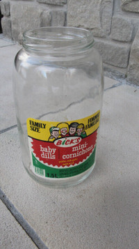 Vintage Bick’s Baby Dills Glass Jar