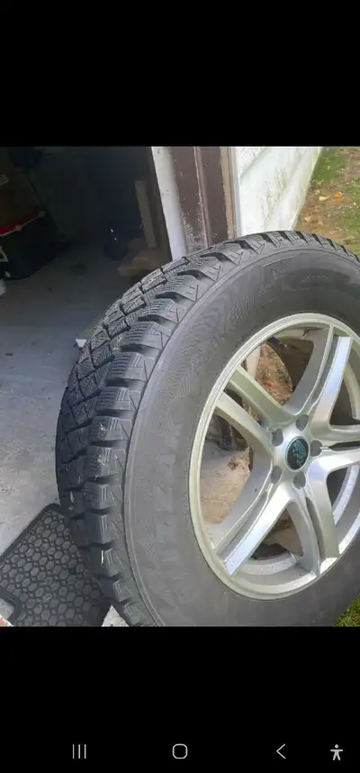 Under 500km on the set! This set costed us $2500. Priced to go.. Cars that fit a 265/60R18 tire size...