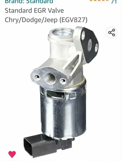 STANDARD EGV 827 EGR VALVE QEM ORIGINAL PART FITS: 2008 - 2018 JEEP WRANGLER JK / JKU /JL CHRYSLER /...