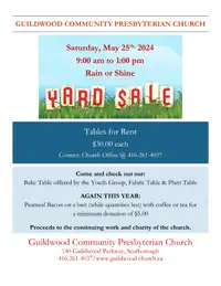 Guildwood Yard Sale Day - Sat. May 25th