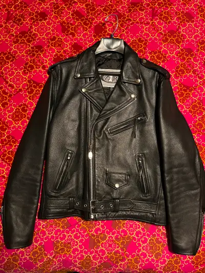 Leather Motorcycle Jacket Like New Size 46 (I’m 6’2” 220lbs for, View more