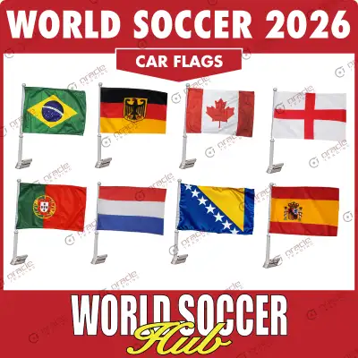 CAR FLAGS - WHOLESALE / RETAIL - ALL WC COUNTRIES, View more