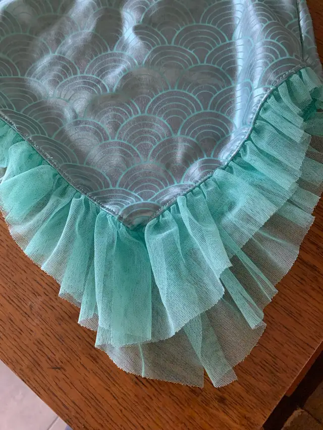 Gently Used Little Mermaid Swimsuit & Fin Skirt63251728098307122