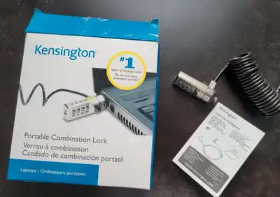Kensington Laptop Combination Lock - NEW - 4 digit combination lock by Balgonie, can deliver to Regi...