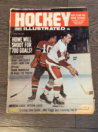 1966 Hockey Illustrated Gordie Howe - Fair Condition