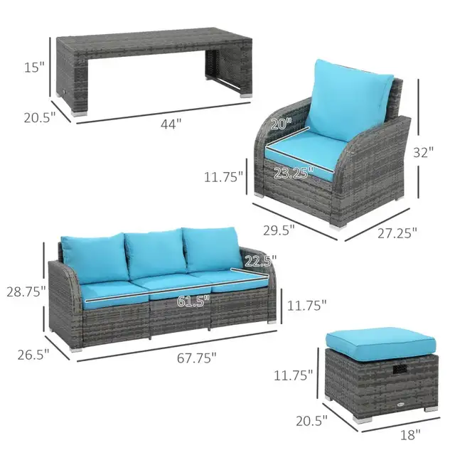 2 Pieces rattan wicker recliner chairs with cushions  in Chairs & Recliners in Markham / York Region - Image 3