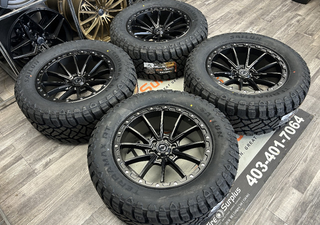 20" BLACKHORN Rims 6x139.7 & SAILUN R/T 33" Tires GMC/CHEVY 1500 in Tires & Rims in Calgary - Image 4