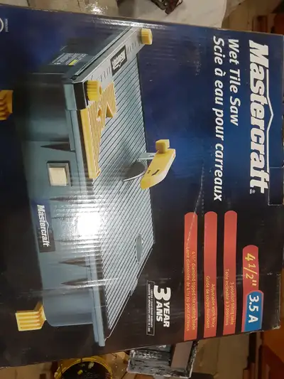 Mastercraft wet tile saw, View more