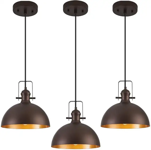 Haolaike Pendant Light Fixture - Bronze in Indoor Lighting & Fans in Mississauga / Peel Region - Image 2