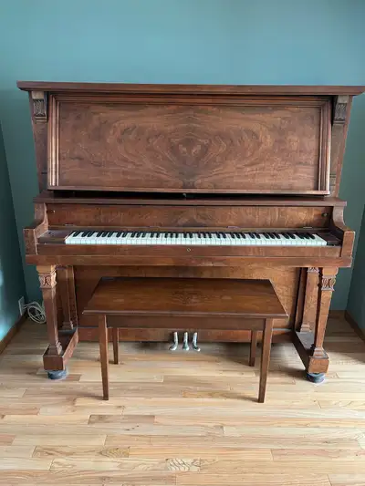 refinished antique piano, View more