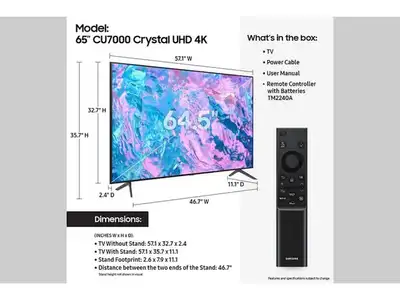 NEW YEAR FLASH SALE START ! BRAND NEW SAMSUNG 75", CRYSTAL UHD,4K, HDR, TIZEN, WIFI SMART LED TVs BU...