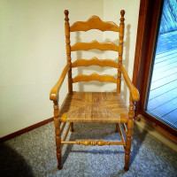 Set of 6 Vintage Maple Shaker Farmhouse Dining Chairs