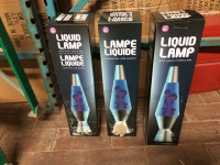3 New Purple Wax In Blue Liquid Lava Lights Selling @50% off