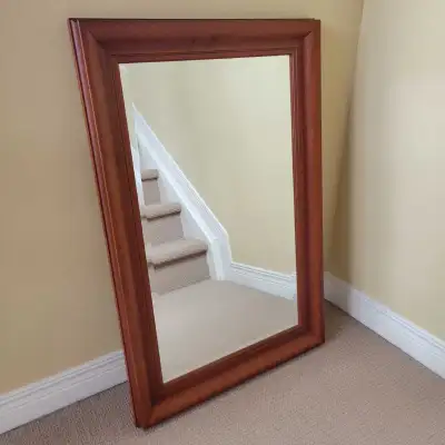 Cherry wood mirror, View more