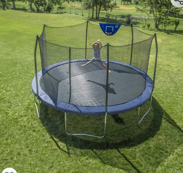 NEW-skywalker trampoline with basketball hoop. in Other in Hamilton - Image 4