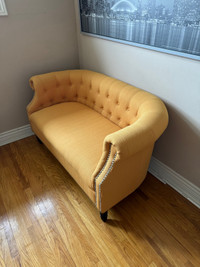 54” yellow sofa