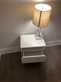 Bedside commode and lamp 