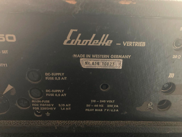 Echolette M150 Tube Amplifier 1960's in Amps & Pedals in Oshawa / Durham Region - Image 2
