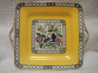 Coronet English Hand Painted double-handled square plate