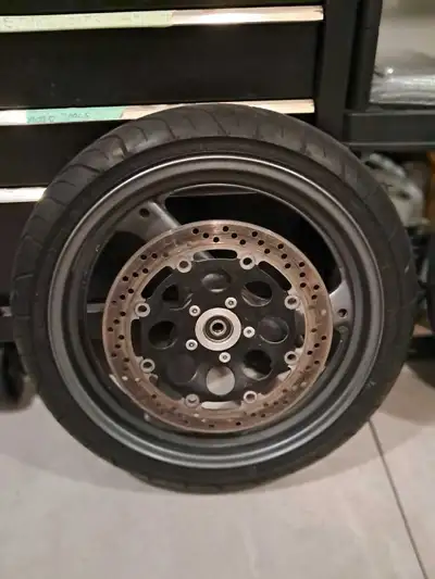 Original 1999 Suzuki GS500 wheels, with 2018 Roadrunner RX02F tires, 110/70-17 54H front and 130/70-...