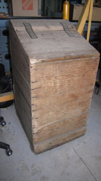Antique wooden grain box