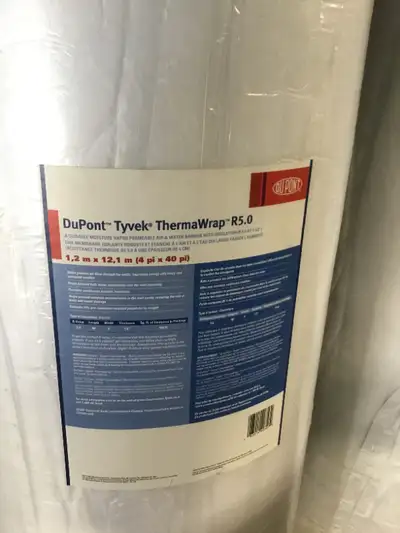 LESS 50%  - TYVEK THERMAWRAP R5.0 4' X 40', View more