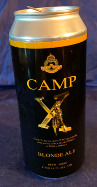Brock Street Camp X Top Secret WW2 Spy Camp Blonde Ale Beer Can